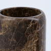 House Doctor Marble Bathroom Tumbler - RhoolTumblerHouse DoctorBrown marble - patterned cylindrical object on a light gray background
