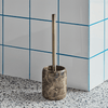 House Doctor Marble Toilet Brush - RhoolToilet BrushHouse DoctorBathroom brush holder with marble base against a tiled wall