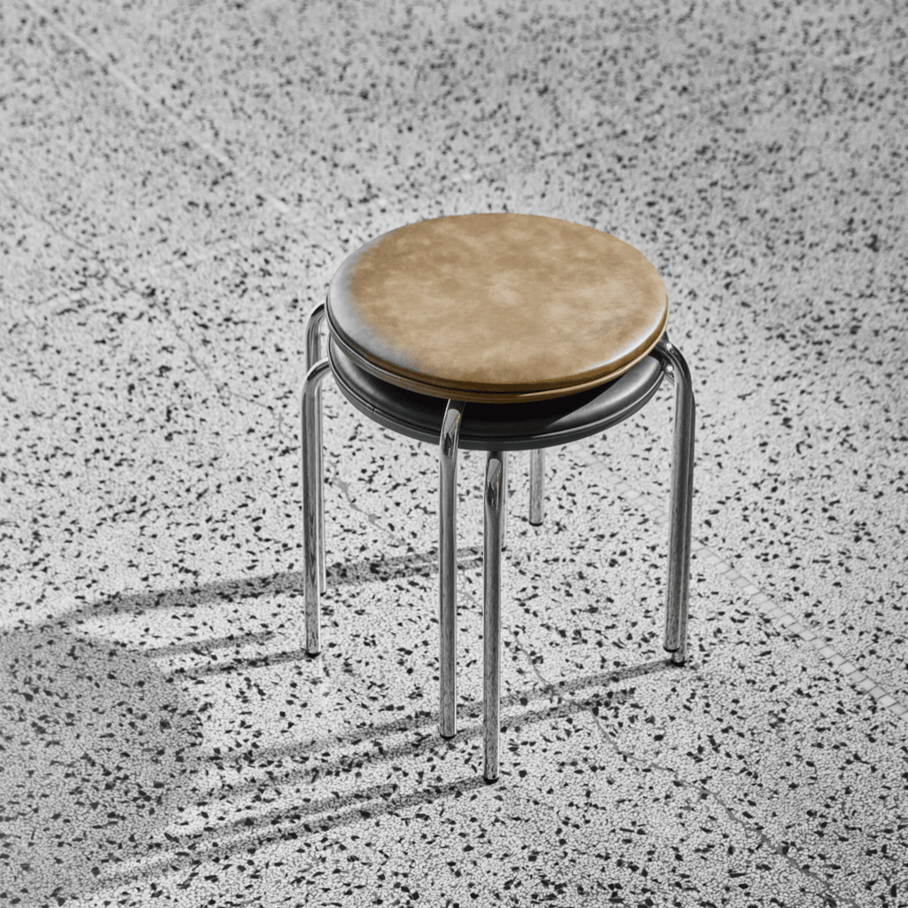 House Doctor Minimalist Metal Leg Stool - Tan - RhoolStoolHouse DoctorHouse Doctor Minimalist Metal Leg Stool - Tan