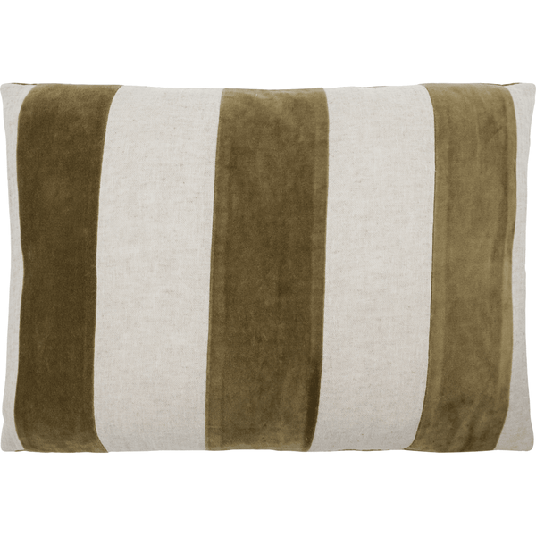 House Doctor Striped Velvet and Linen Cushion Cover - Amber - RhoolCushionHouse DoctorHouse Doctor Striped Velvet and Linen Cushion Cover - Amber