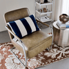 House Doctor Striped Velvet and Linen Cushion Cover - Blue - RhoolCushionHouse DoctorHouse Doctor Striped Velvet and Linen Cushion Cover - Blue