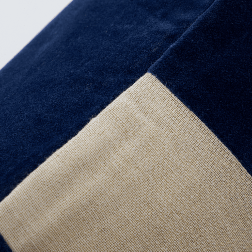 House Doctor Striped Velvet and Linen Cushion Cover - Blue - RhoolCushionHouse DoctorHouse Doctor Striped Velvet and Linen Cushion Cover - Blue