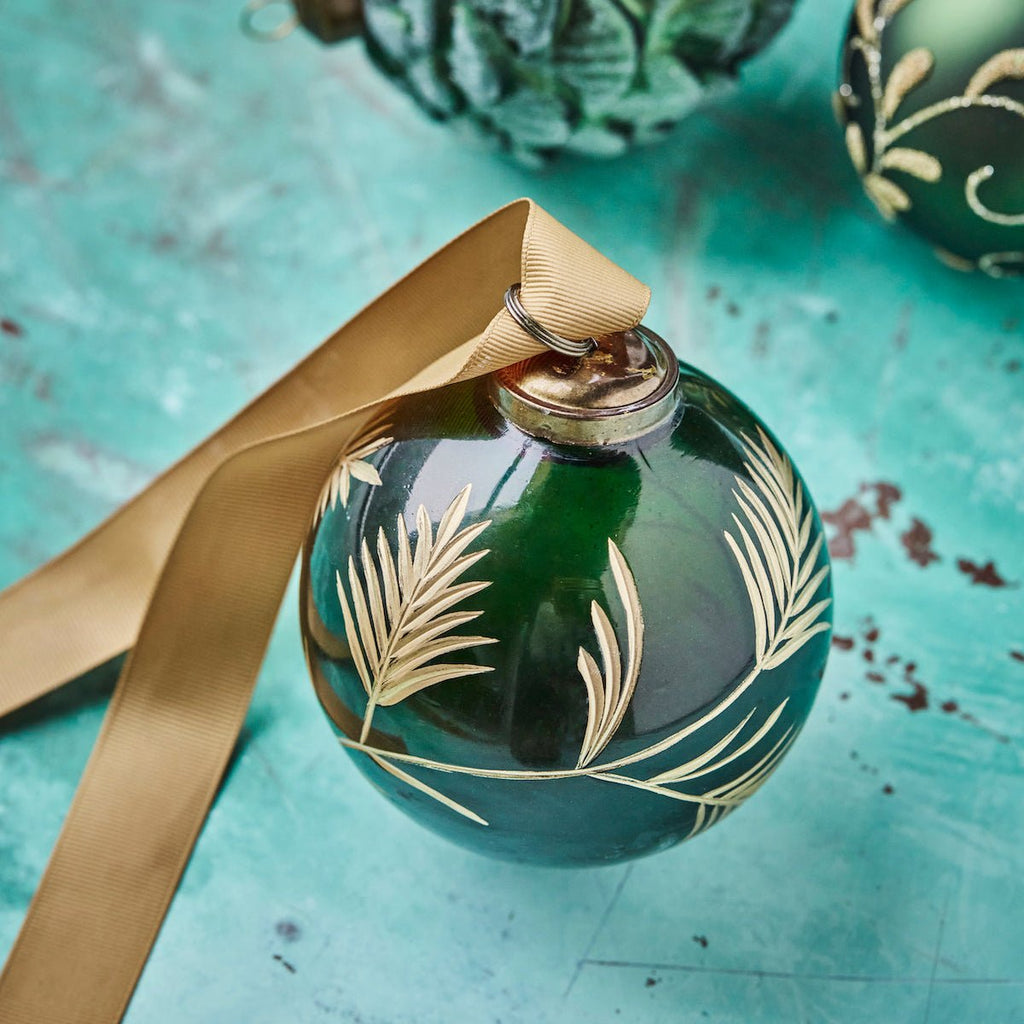 House Doctor Vintage Green Glass Bauble - RhoolBaubleHouse DoctorHouse Doctor Vintage Green Glass Bauble