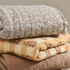 IBLaursen Cotton Quilt - Brown and Cream Floral/Leaf - RhoolQuiltIB LaursenIBLaursen Cotton Quilt - Brown and Cream Floral/Leaf