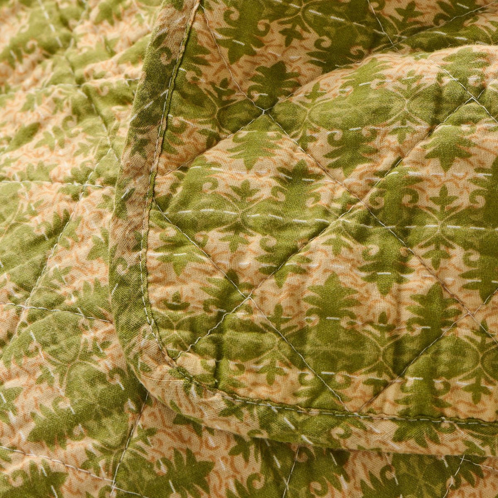 IBLaursen Cotton Quilt - Green Railings Pattern - RhoolQuiltIB LaursenIBLaursen Cotton Quilt - Green Railings Pattern