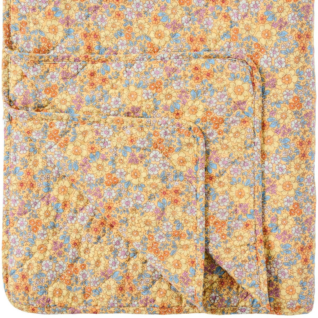 IBLaursen Cotton Quilt - Orange, Blue, Yellow and Lilac flowers - RhoolQuiltIB LaursenIBLaursen Cotton Quilt - Orange, Blue, Yellow and Lilac flowers