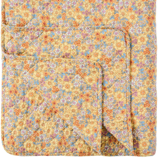 IBLaursen Cotton Quilt - Orange, Blue, Yellow and Lilac flowers - RhoolQuiltIB LaursenIBLaursen Cotton Quilt - Orange, Blue, Yellow and Lilac flowers