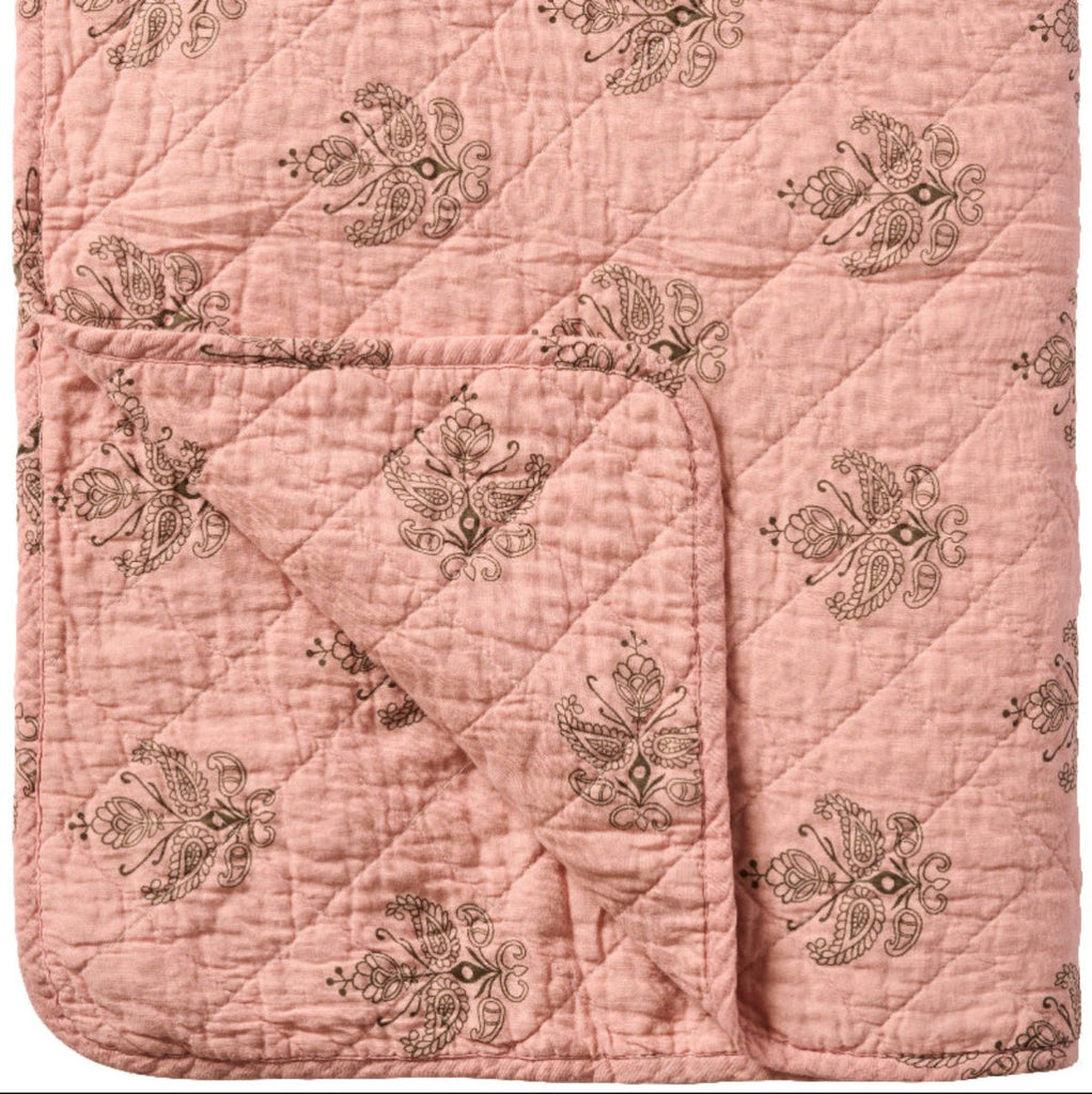 IBLaursen Cotton Quilt - Pink and Dark Grey - RhoolQuiltIB LaursenIBLaursen Cotton Quilt - Pink and Dark Grey