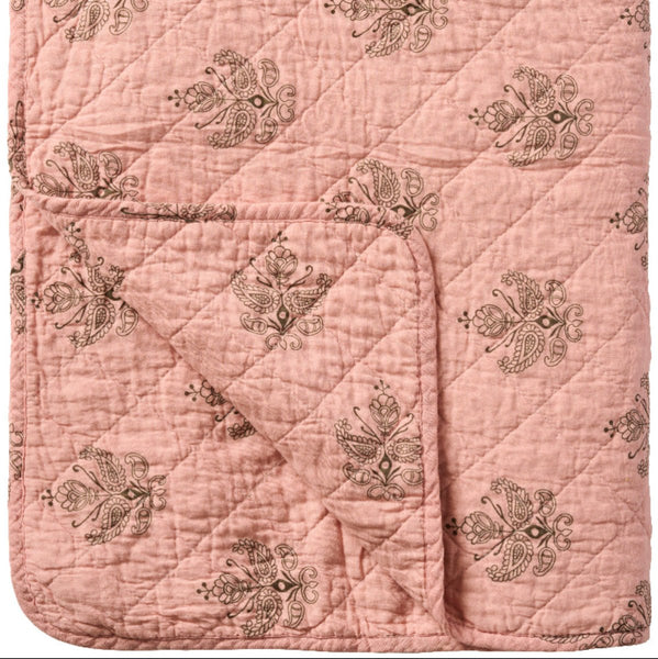IBLaursen Cotton Quilt - Pink and Dark Grey - RhoolQuiltIB LaursenIBLaursen Cotton Quilt - Pink and Dark Grey
