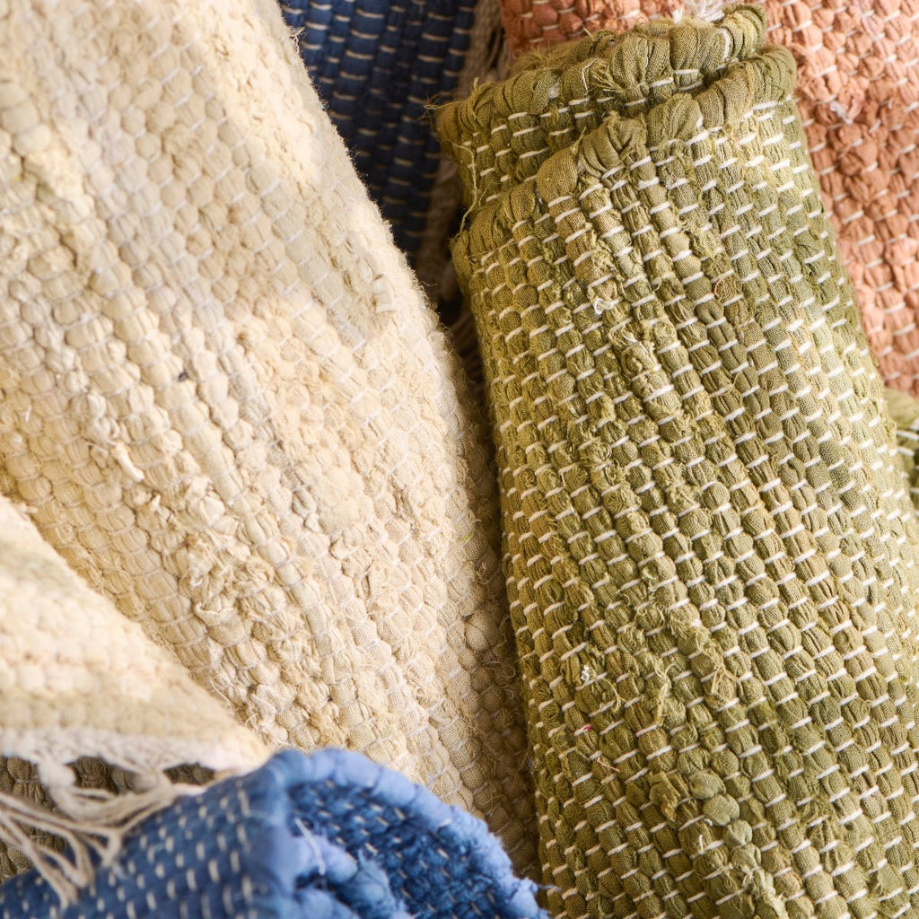 IBLaursen Moss Green Cotton Runner - RhoolRugIB LaursenIBLaursen Moss Green Cotton Runner