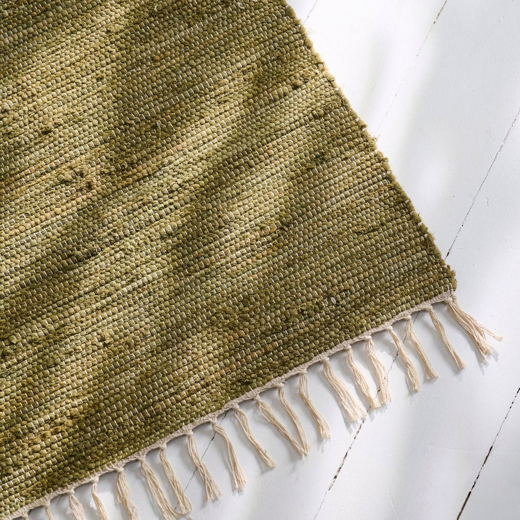 IBLaursen Moss Green Cotton Runner - RhoolRugIB LaursenIBLaursen Moss Green Cotton Runner