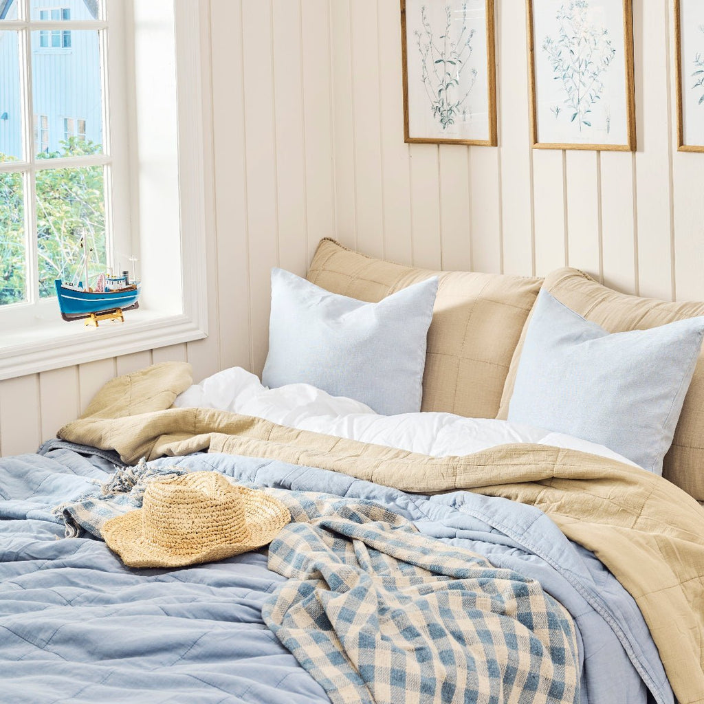 IBLaursen Vintage Cotton Quilt - Cornflower Blue - RhoolQuiltIB LaursenIBLaursen Vintage Cotton Quilt - Cornflower Blue