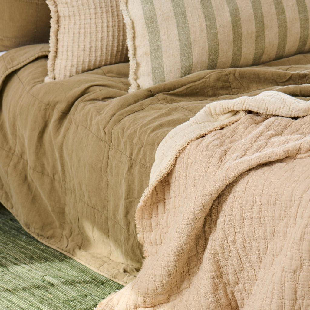 IBLaursen Vintage Cotton Quilt - Eucalyptus Green - RhoolQuiltIB LaursenIBLaursen Vintage Cotton Quilt - Eucalyptus Green