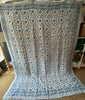 Indian Hand Block Print Cotton Quilt - Blue Diamond - RhoolQuiltRhoolIndian Hand Block Print Cotton Quilt - Blue Diamond