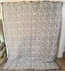 Indian Hand Block Print Cotton Quilt - Grey, Sand and Blue - RhoolQuiltRhoolIndian Hand Block Print Cotton Quilt - Grey, Sand and Blue