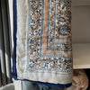 Indian Hand Block Print Cotton Quilt - Grey, Sand and Blue - RhoolQuiltRhoolIndian Hand Block Print Cotton Quilt - Grey, Sand and Blue