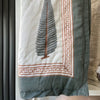 Indian Hand Block Print Cotton Quilt - Large Fern - Double/King/SuperKing - RhoolQuiltRhoolIndian Hand Block Print Cotton Quilt - Large Fern - Double/King/SuperKing