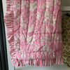 Indian Hand Block Print Cotton Quilt - Pink and Red Ruffle - RhoolQuiltRhoolIndian Hand Block Print Cotton Quilt - Pink and Red Ruffle