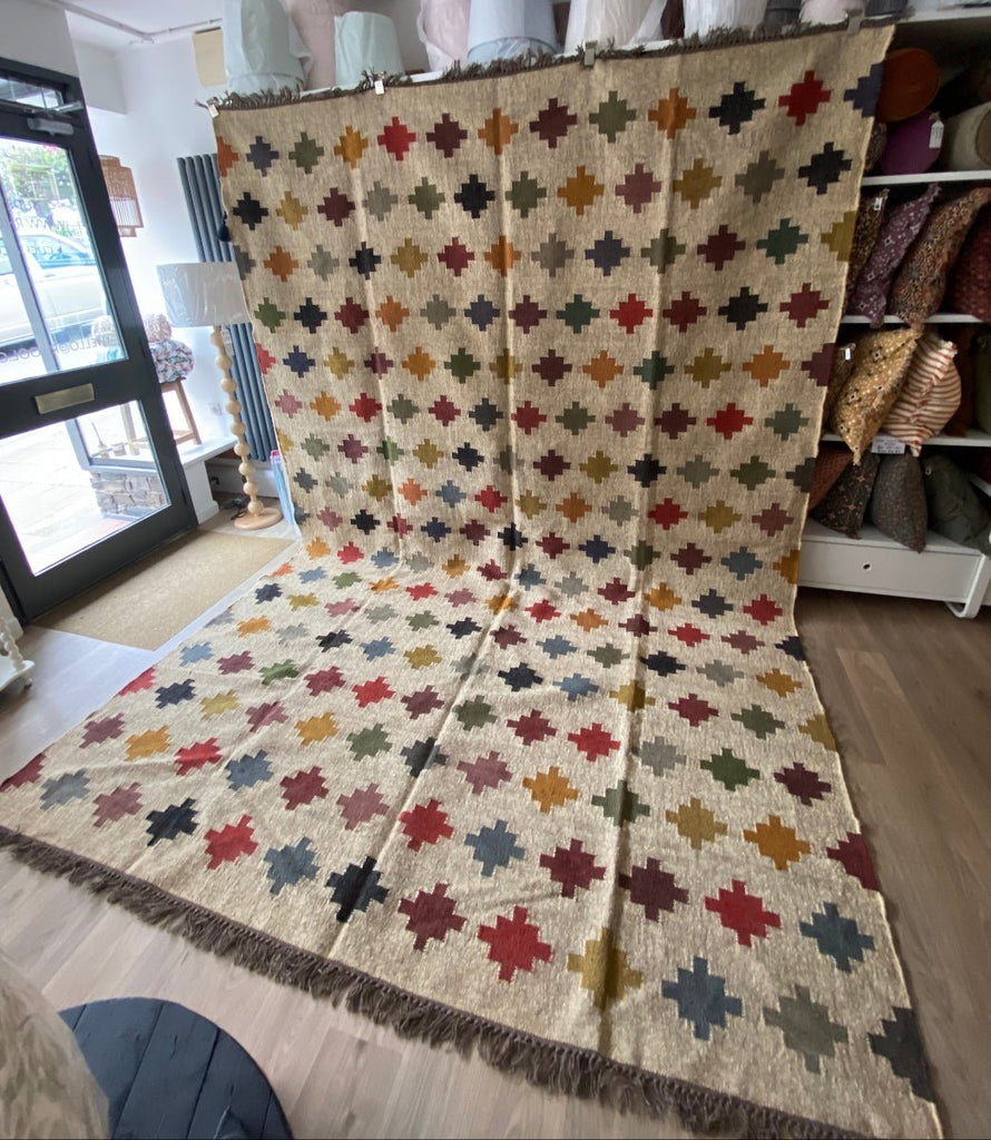 Jute and Wool Kilim Rug Large XL - RhoolRugKilimJute and Wool Kilim Rug Large XL