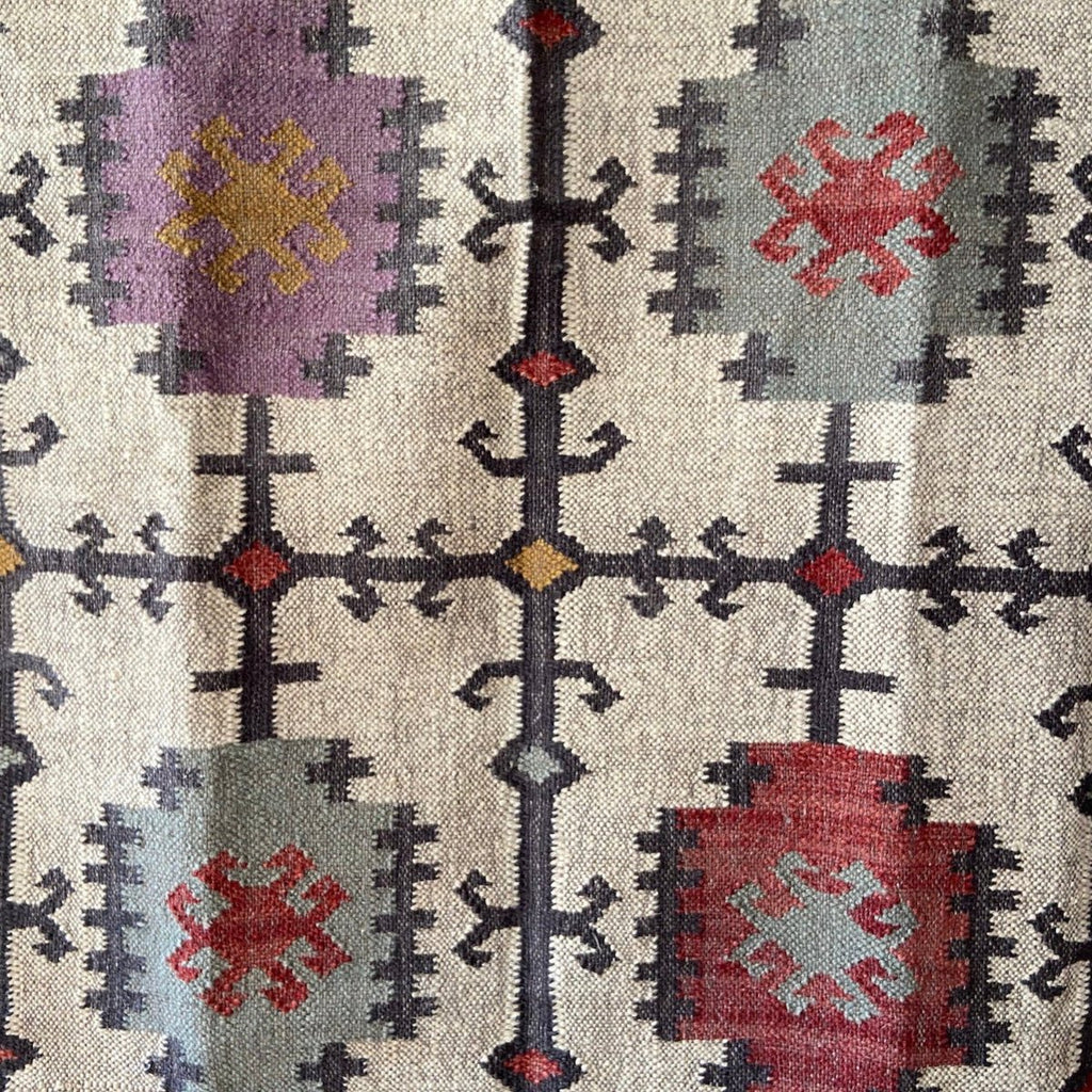 Jute and Wool Kilim Rug - RhoolRugKilimJute and Wool Kilim Rug