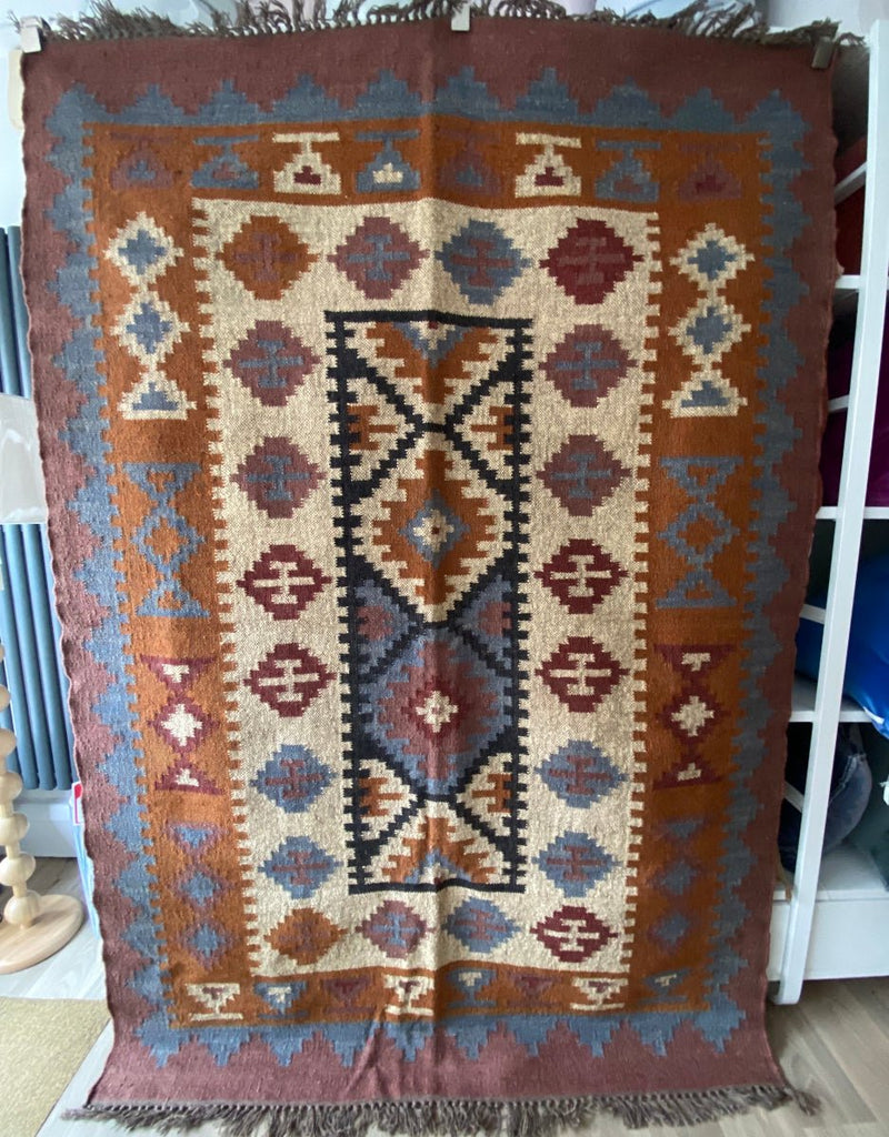 Jute and Wool Kilim Rug - RhoolRugKilimJute and Wool Kilim Rug
