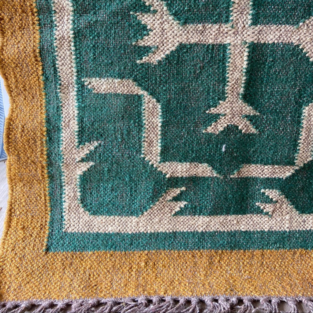 Jute and Wool Kilim Rug - RhoolRugKilimJute and Wool Kilim Rug