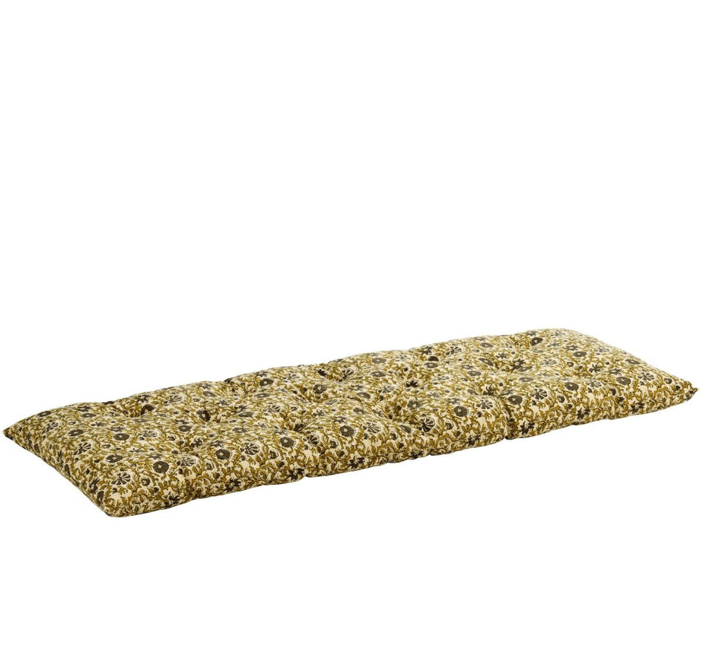 Madam Stoltz - Bench Cushion - Beige, khaki, dusty green - 125cm x 45cm - RhoolMattressMadam StoltzMadam Stoltz - Bench Cushion - Beige, khaki, dusty green - 125cm x 45cm