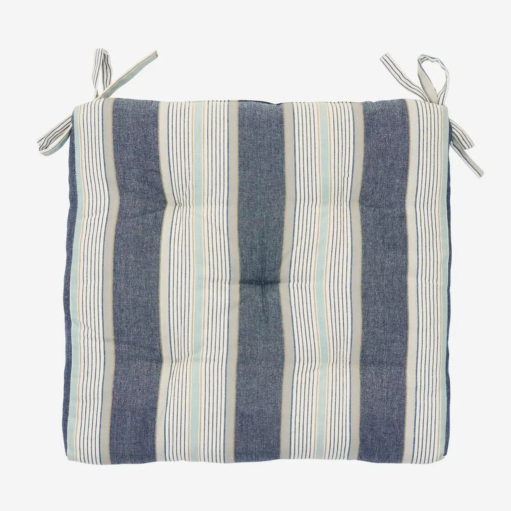 Madam Stoltz - Chair Seat Cushion Pad - Blue, white, grey - RhoolChair & Sofa CushionsMadam StoltzMadam Stoltz - Chair Seat Cushion Pad - Blue, white, grey
