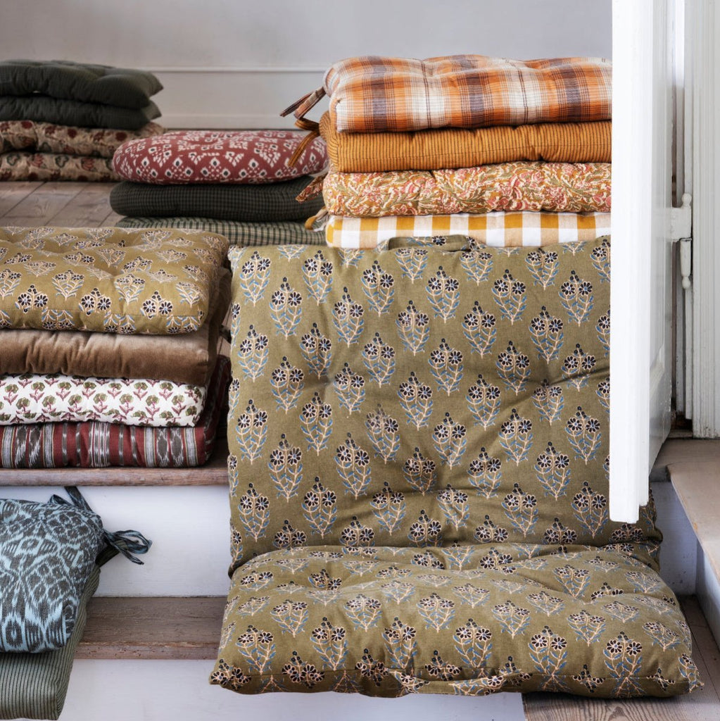 Madam Stoltz - Chair Seat Cushion Pad - Check - RhoolChair & Sofa CushionsMadam StoltzMadam Stoltz - Chair Seat Cushion Pad - Check
