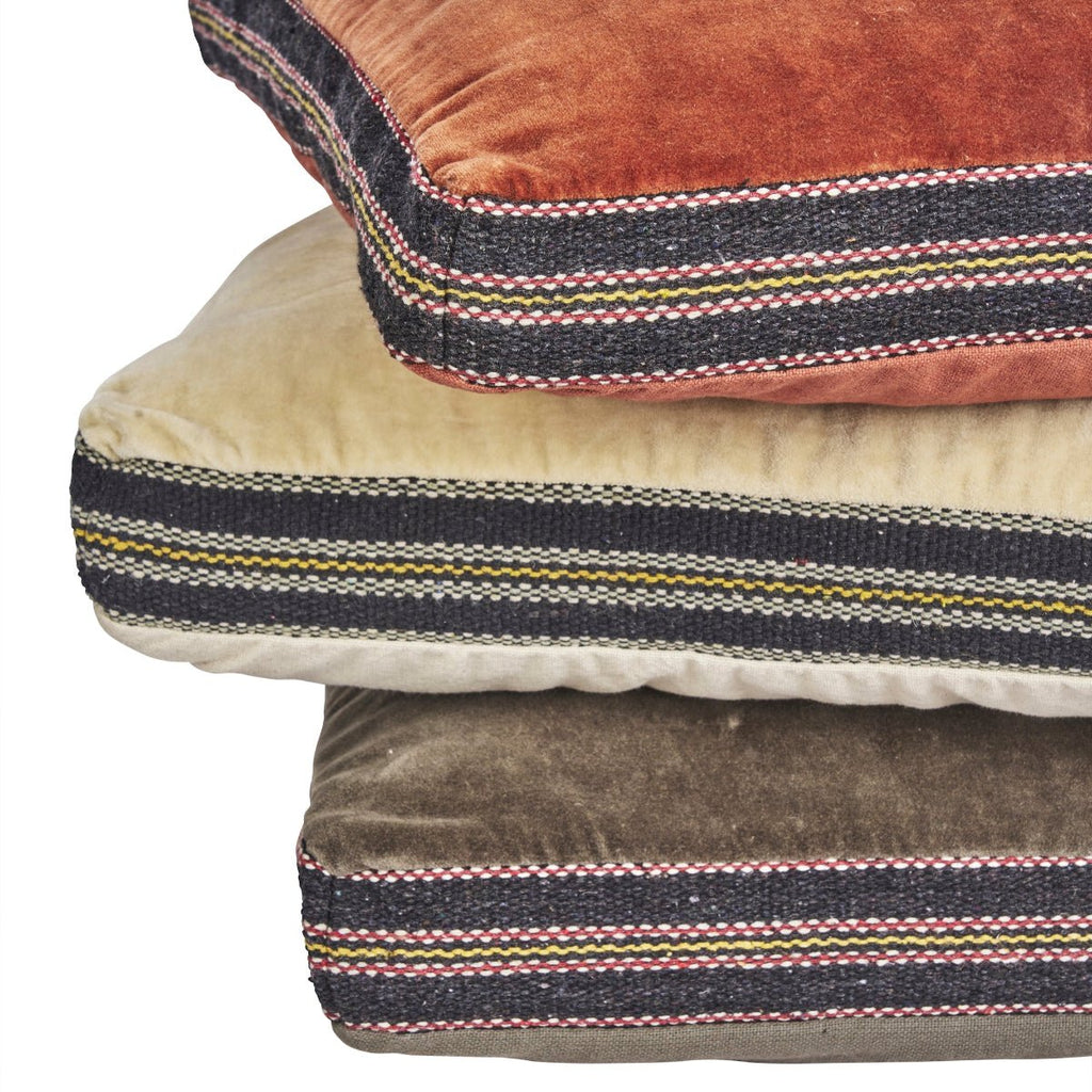 Madam Stoltz - Chair Seat Cushion Pad - Dusty Green and Black - RhoolChair & Sofa CushionsMadam StoltzMadam Stoltz - Chair Seat Cushion Pad - Dusty Green and Black