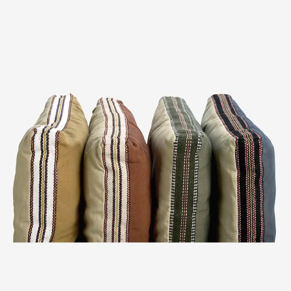 Madam Stoltz - Chair Seat Cushion Pad - Green, sand, black - 50cm x 50cm - RhoolChair & Sofa CushionsMadam StoltzMadam Stoltz - Chair Seat Cushion Pad - Green, sand, black - 50cm x 50cm