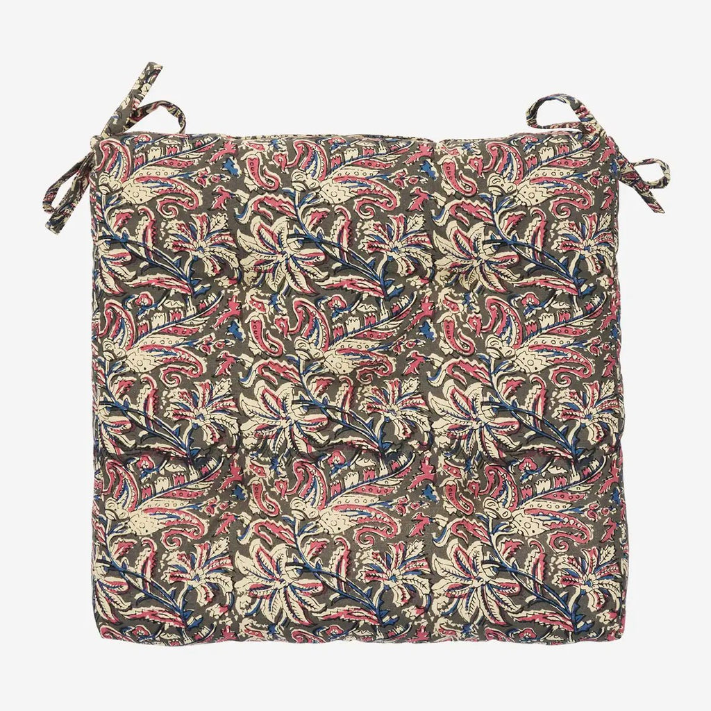 Madam Stoltz - Chair Seat Cushion Pad - Grey, Rose - RhoolChair & Sofa CushionsMadam StoltzMadam Stoltz - Chair Seat Cushion Pad - Grey, Rose