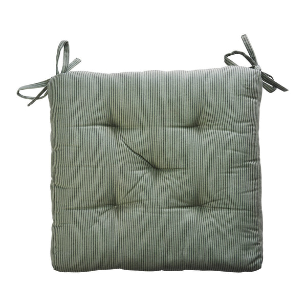 Madam Stoltz - Chair Seat Cushion Pad - Striped Green - RhoolChair & Sofa CushionsMadam StoltzMadam Stoltz - Chair Seat Cushion Pad - Striped Green