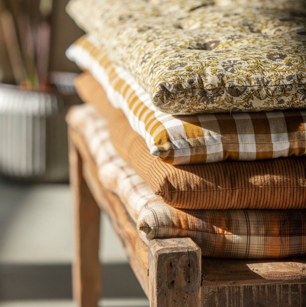 Madam Stoltz - Cotton Bench Cushion - Brown and Black Stripe - 125cm x 45cm - RhoolMattressMadam StoltzMadam Stoltz - Cotton Bench Cushion - Brown and Black Stripe - 125cm x 45cm