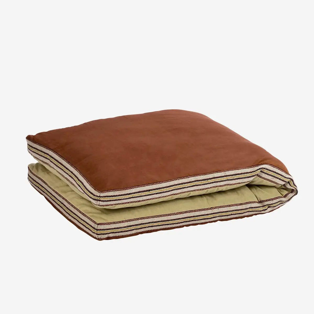 Madam Stoltz - Cotton Bench Cushion - Rust, sand, off white - 140cm x 60cm - RhoolMattressMadam StoltzMadam Stoltz - Cotton Bench Cushion - Rust, sand, off white - 140cm x 60cm