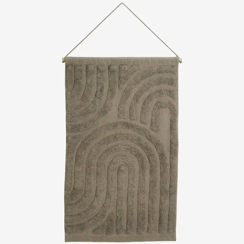 Madam Stoltz Cotton Tufted Wall Hanging - Taupe - RhoolWall HangingMadam StoltzMadam Stoltz Cotton Tufted Wall Hanging - Taupe