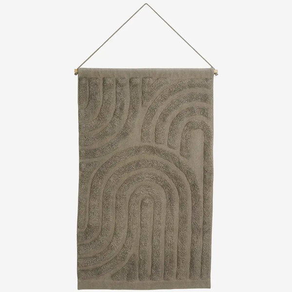 Madam Stoltz Cotton Tufted Wall Hanging - Taupe - RhoolWall HangingMadam StoltzMadam Stoltz Cotton Tufted Wall Hanging - Taupe