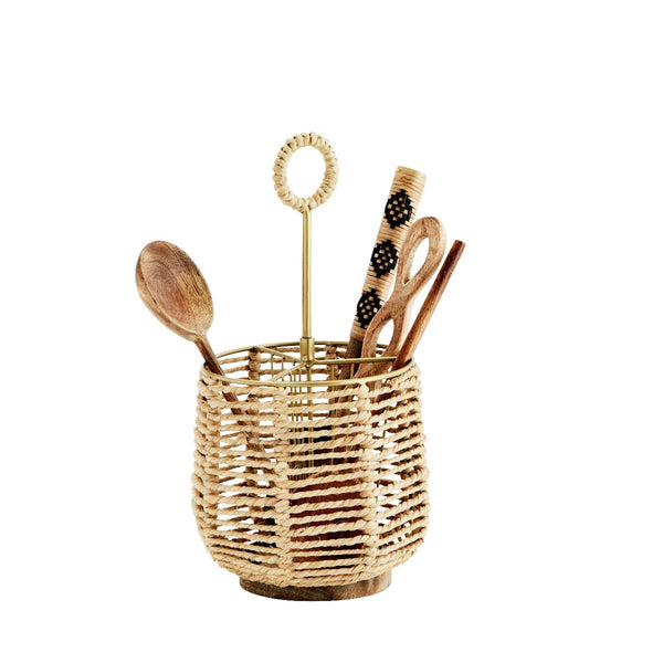 Madam Stoltz Cutlery Storage Basket Jute - RhoolBasketsMadam StoltzMadam Stoltz Cutlery Storage Basket Jute