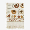 Madam Stoltz Embroidered Suzani Cotton Throw - Brown - RhoolThrowMadam StoltzMadam Stoltz Embroidered Suzani Cotton Throw - Brown