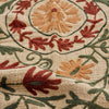 Madam Stoltz Embroidered Suzani Cotton Throw - Sand, ruby wine - RhoolThrowMadam StoltzMadam Stoltz Embroidered Suzani Cotton Throw - Sand, ruby wine