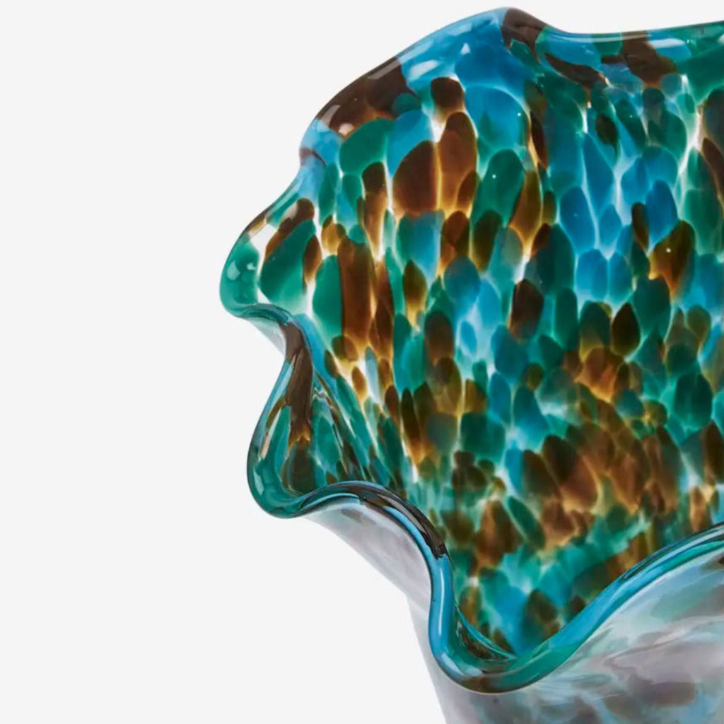Madam Stoltz Green Blue and Brown Glass Vase - RhoolVaseMadam StoltzMadam Stoltz Green Blue and Brown Glass Vase