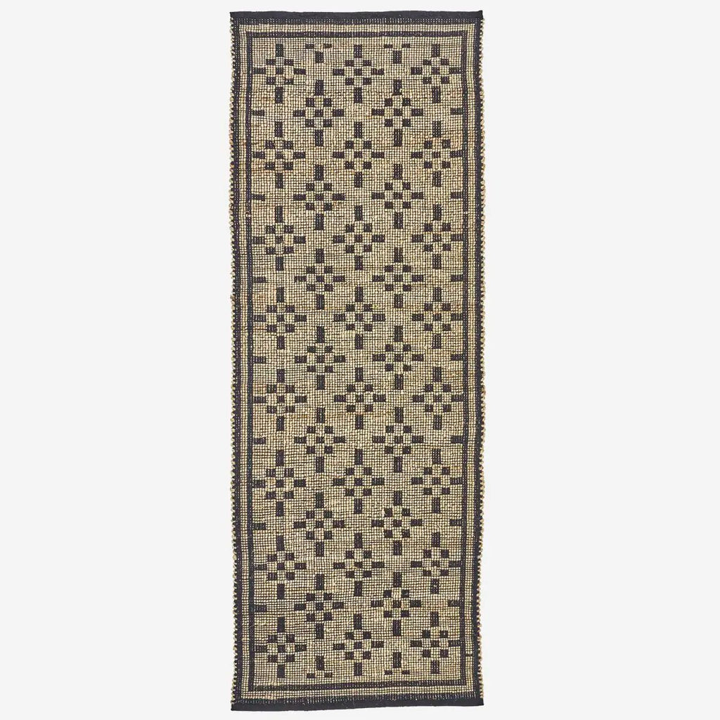 Madam Stoltz Jute Runner - Black/Natural - RhoolRugMadam StoltzMadam Stoltz Jute Runner - Black/Natural