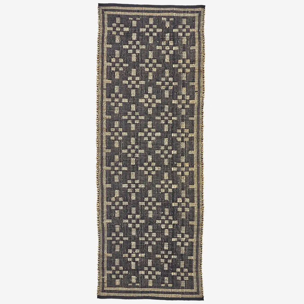 Madam Stoltz Jute Runner - Black/Natural - RhoolRugMadam StoltzMadam Stoltz Jute Runner - Black/Natural