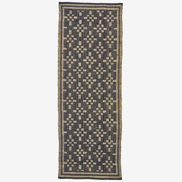 Madam Stoltz Jute Runner - Black/Natural - RhoolRugMadam StoltzMadam Stoltz Jute Runner - Black/Natural