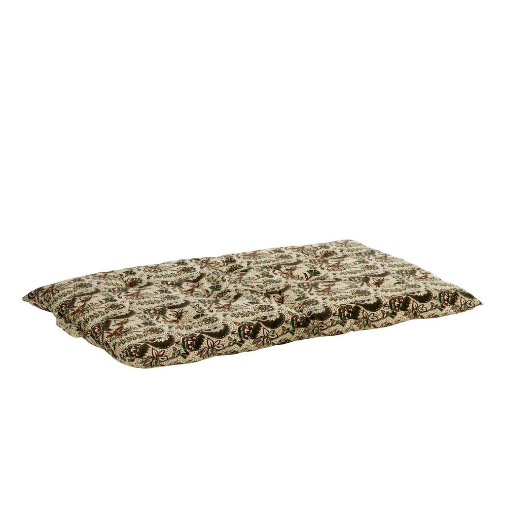 Madam Stoltz Mattress/Chair Cushion - Off white, Green, Chestnut - 60cm x 100cm - RhoolMattress/CushionMadam StoltzMadam Stoltz Mattress/Chair Cushion - Off white, Green, Chestnut - 60cm x 100cm