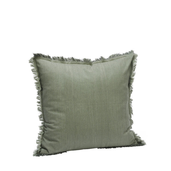 Madam Stoltz Patterned Cotton Cushion Cover - Green and Black - RhoolCushionMadam StoltzMadam Stoltz Patterned Cotton Cushion Cover - Green and Black