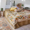 Madam Stoltz Quilted Cotton BedCover - Mustard Gold - RhoolQuiltMadam StoltzMadam Stoltz Quilted Cotton BedCover - Mustard Gold