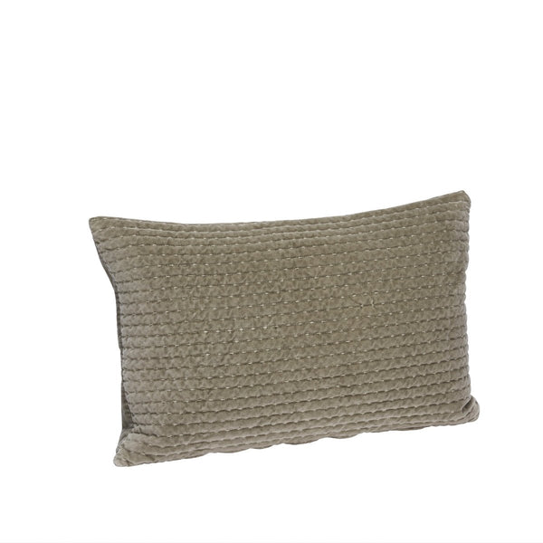 Madam Stoltz Quilted Velvet Rectangular Cushion Cover - Light green - RhoolCushionMadam StoltzMadam Stoltz Quilted Velvet Rectangular Cushion Cover - Light green