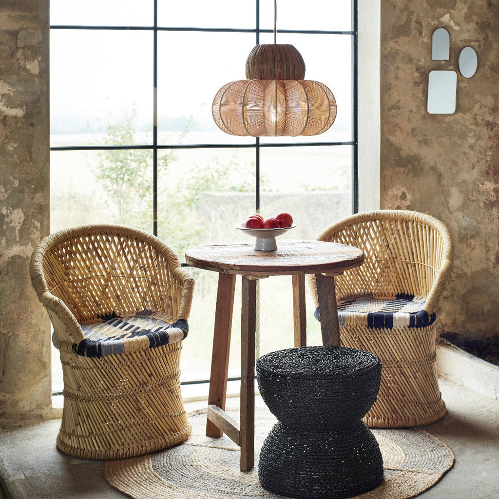 Madam Stoltz Rattan Pendant Light Cream - RhoolPendant LightMadam StoltzMadam Stoltz Rattan Pendant Light Cream