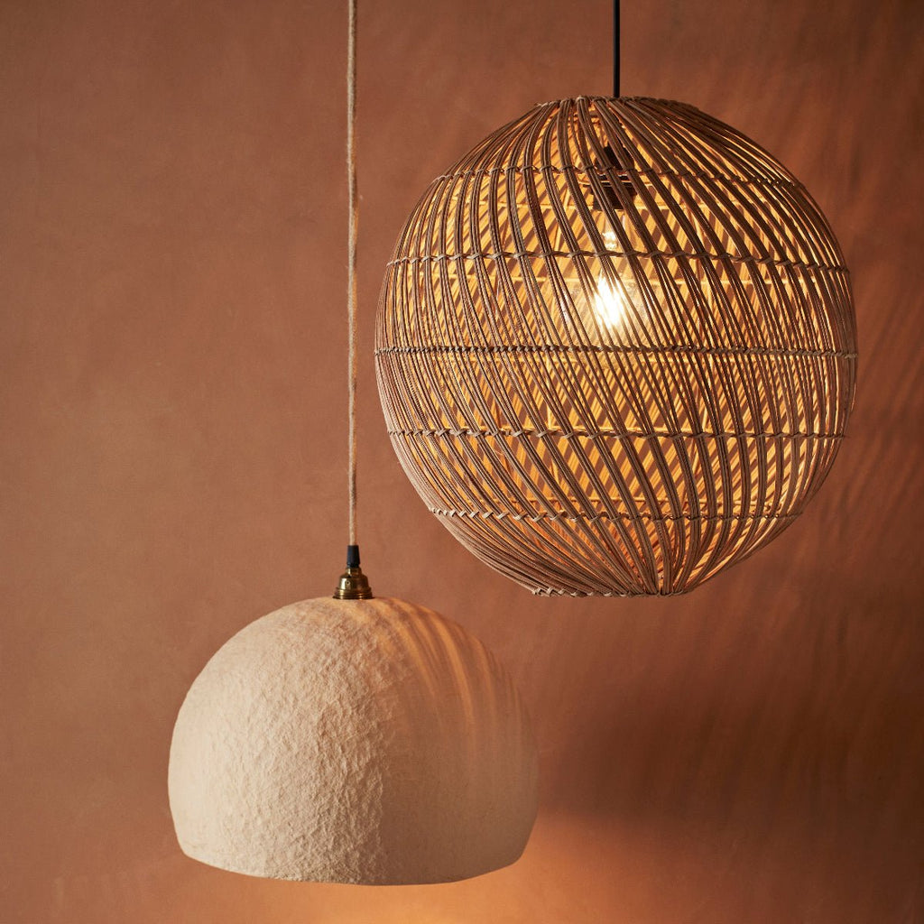 Madam Stoltz Rattan Pendant Light Globe - RhoolPendant LightMadam StoltzMadam Stoltz Rattan Pendant Light Globe